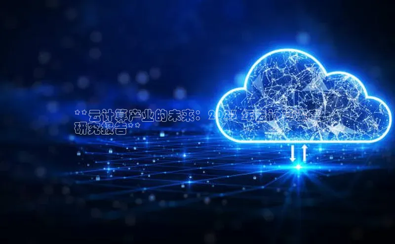 金年会金字招牌诚信至上欢迎您顺丰**云计算产业的未来：2023 年云计算深度
研究报告**